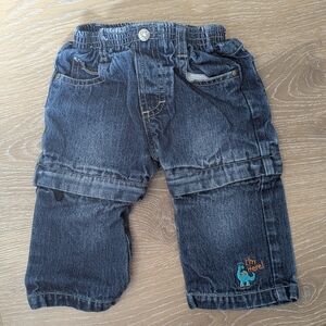 4/$10 ✨ Please Mum Dark Blue Denim Pull-On Pants Convertible Shorts